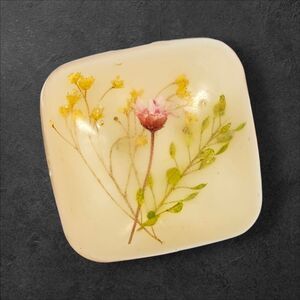 Vintage Resin Night Light Dried Flowers NPI USA Works Retro Cottagecore Decor